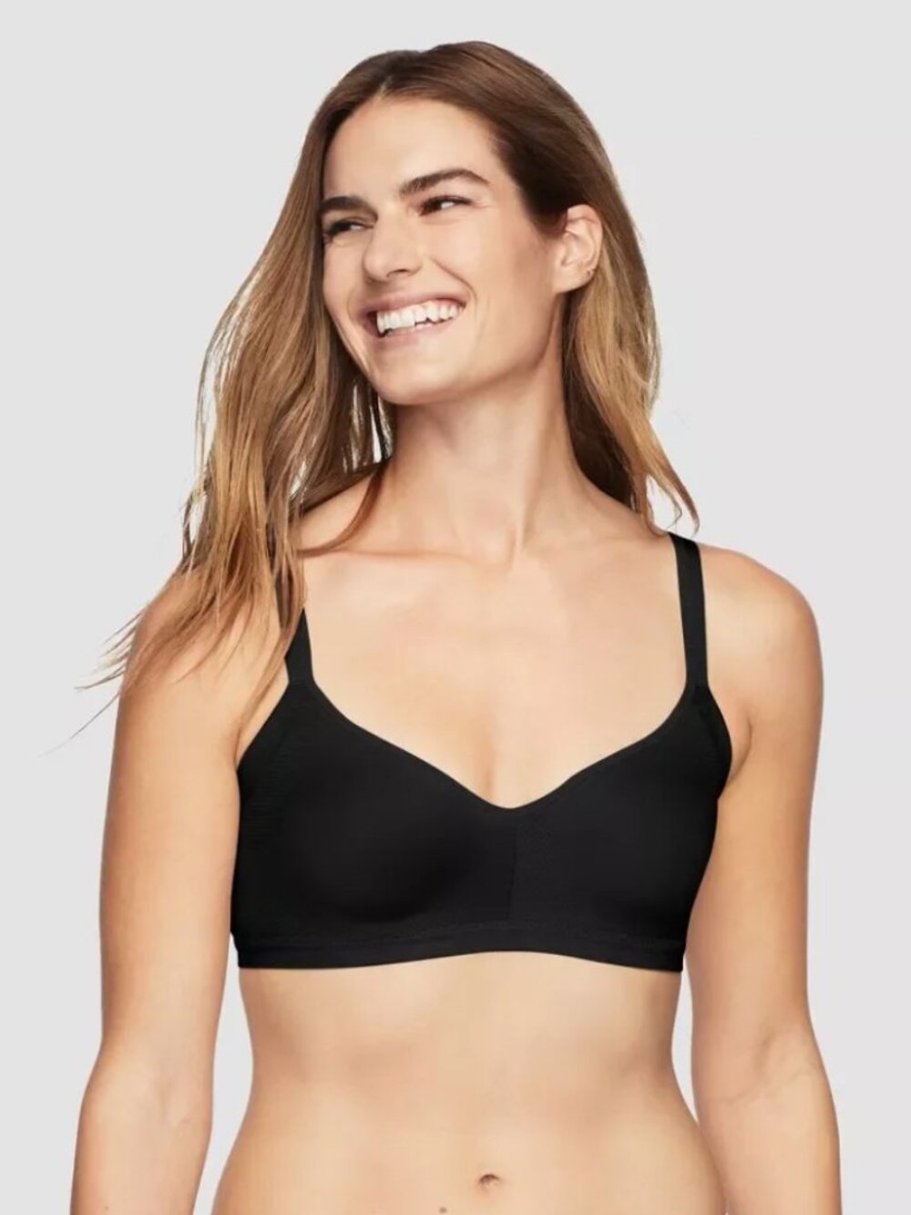 Simply Perfect by Warner's Convertible Wirefree Bra - Black 38D NWT!
